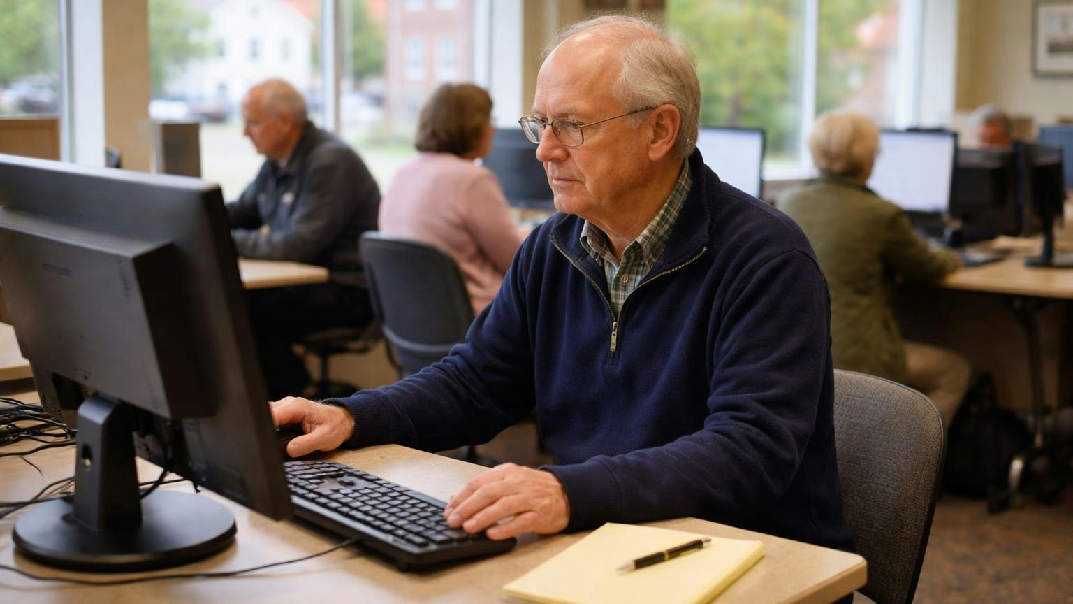 **Check the record date.** A 30-year clock may already have run out. A board member at a registry of deeds public terminal on a weekday morning, a notepad beside the keyboard and the screen turned away from the camera
